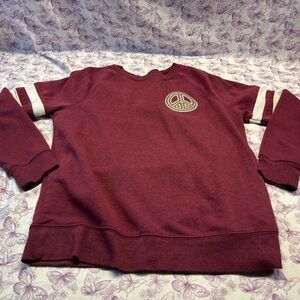 🪄Old Navy Burgundy Peace Sign Sweatshirt